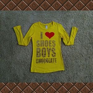 "I ❤ Shoes, Boys, Chocolate" Shirt